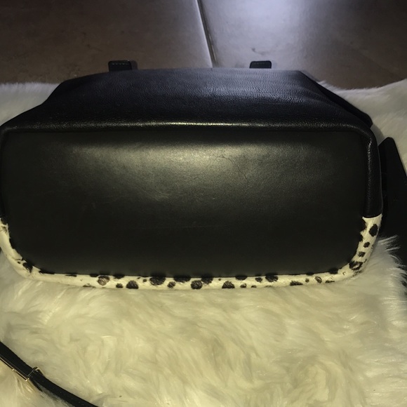 AUTHENTIC CHLOE BLACK & WHITE FUR/ CALF SKIN LEATHER - Picture 7 of 16